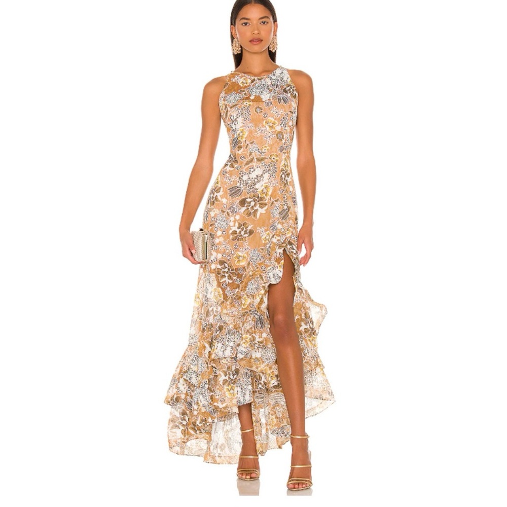 Bronx And Banco Sicilia Ruffle Dress Floral Women's Large